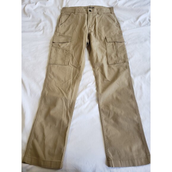 Carhartt Rugged Flex Relaxed Fit Canvas Cargo Work Pant Brown 32x32 BN3574-M - Picture 1 of 15